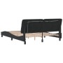 Estructura de cama con luces LED terciopelo negro 160x200 cm de vidaXL, Camas y somieres - Ref: Foro24-3213863, Precio: 238,5...