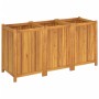 Jardinera con forro madera maciza de acacia 150x50x75 cm de vidaXL, Maceteros y jardineras - Ref: Foro24-366446, Precio: 204,...