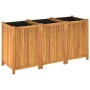Jardinera con forro madera maciza de acacia 150x50x75 cm de vidaXL, Maceteros y jardineras - Ref: Foro24-366446, Precio: 204,...