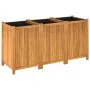 Planter with solid acacia wood lining 150x50x75 cm by vidaXL, Pots and planters - Ref: Foro24-366446, Price: 210,96 €, Discou...