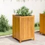 Jardinera con forro madera maciza de acacia 50x50x75 cm de vidaXL, Maceteros y jardineras - Ref: Foro24-366444, Precio: 104,4...