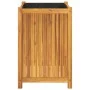 Jardinera con forro madera maciza de acacia 50x50x75 cm de vidaXL, Maceteros y jardineras - Ref: Foro24-366444, Precio: 104,4...