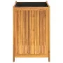 Jardinera con forro madera maciza de acacia 50x50x75 cm de vidaXL, Maceteros y jardineras - Ref: Foro24-366444, Precio: 104,4...