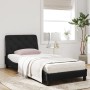 Cama con colchón terciopelo negro 90x190 cm de vidaXL, Camas y somieres - Ref: Foro24-3208630, Precio: 258,21 €