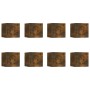 Muebles para TV de pared 8 uds roble ahumado 30,5x30x30 cm