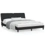 Cama con colchón terciopelo negro 160x200 cm de vidaXL, Camas y somieres - Ref: Foro24-3208666, Precio: 413,05 €, Descuento: %