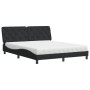 Cama con colchón terciopelo negro 160x200 cm de vidaXL, Camas y somieres - Ref: Foro24-3208666, Precio: 436,87 €, Descuento: %