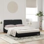 Cama con colchón terciopelo negro 160x200 cm de vidaXL, Camas y somieres - Ref: Foro24-3208666, Precio: 436,87 €, Descuento: %