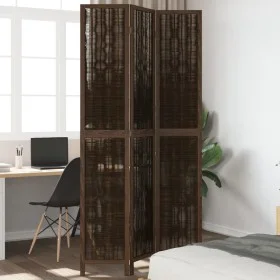 Dark brown paulownia wood 3-panel separator screen by vidaXL, Room dividers - Ref: Foro24-358656, Price: 83,82 €, Discount: %