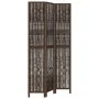 Dark brown paulownia wood 3-panel separator screen by vidaXL, Room dividers - Ref: Foro24-358656, Price: 83,21 €, Discount: %