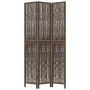 3-teiliges Trennsieb aus dunkelbraunem Paulownia-Holz von vidaXL, Raumteiler - Ref: Foro24-358656, Preis: 83,82 €, Rabatt: %