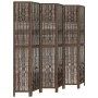 Dark brown paulownia wood 6-panel dividing screen by vidaXL, Room dividers - Ref: Foro24-358668, Price: 167,00 €, Discount: %