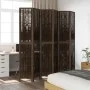 Dark brown paulownia wood 6-panel dividing screen by vidaXL, Room dividers - Ref: Foro24-358668, Price: 167,00 €, Discount: %
