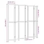Dark brown paulownia wood 6-panel dividing screen by vidaXL, Room dividers - Ref: Foro24-358668, Price: 167,00 €, Discount: %