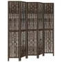 Biombo separador de 5 paneles madera paulownia marrón oscuro de vidaXL, Divisores de ambientes - Ref: Foro24-358663, Precio: ...