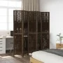 5-teiliges Trennsieb aus dunkelbraunem Paulownia-Holz von vidaXL, Raumteiler - Ref: Foro24-358663, Preis: 122,68 €, Rabatt: %