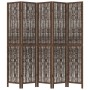 5-teiliges Trennsieb aus dunkelbraunem Paulownia-Holz von vidaXL, Raumteiler - Ref: Foro24-358663, Preis: 124,93 €, Rabatt: %