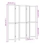 Dark brown paulownia wood 5-panel separator screen by vidaXL, Room dividers - Ref: Foro24-358663, Price: 124,93 €, Discount: %