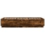 Smoked oak engineered wood bed frame 90x200 cm by vidaXL, Beds and slatted bases - Ref: Foro24-3209727, Price: 115,81 €, Disc...
