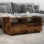 Coffee table with LED lights smoked oak 90x49x40 cm by vidaXL, Coffee table - Ref: Foro24-839837, Price: 97,16 €, Discount: %