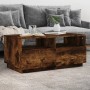 Couchtisch mit LED-Leuchten, geräucherte Eiche, 90 x 49 x 40 cm von vidaXL, Couchtisch - Ref: Foro24-839837, Preis: 78,43 €, ...