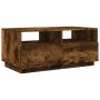Coffee table with LED lights smoked oak 90x49x40 cm by vidaXL, Coffee table - Ref: Foro24-839837, Price: 98,72 €, Discount: %