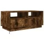 Coffee table with LED lights smoked oak 90x49x40 cm by vidaXL, Coffee table - Ref: Foro24-839837, Price: 97,16 €, Discount: %