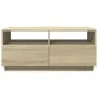 Coffee table with LED lights Sonoma oak 90x49x40 cm by vidaXL, Coffee table - Ref: Foro24-839835, Price: 98,30 €, Discount: %