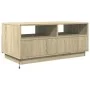 Coffee table with LED lights Sonoma oak 90x49x40 cm by vidaXL, Coffee table - Ref: Foro24-839835, Price: 98,30 €, Discount: %