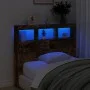 Kopfteil mit LED-Licht, geräucherte Eiche, 100 x 17 x 102 cm von vidaXL, Kopf- und Fußteile - Ref: Foro24-839193, Preis: 74,6...
