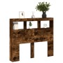 Headboard with LED light smoked oak 100x17x102 cm by vidaXL, Headboards and footboards - Ref: Foro24-839193, Price: 75,76 €, ...