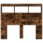 Headboard with LED light smoked oak 100x17x102 cm by vidaXL, Headboards and footboards - Ref: Foro24-839193, Price: 75,76 €, ...