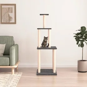 Cat scratching post with dark gray sisal posts 149 cm by vidaXL, Cat furniture - Ref: Foro24-171743, Price: 51,20 €, Discount: %
