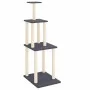 Cat scratching post with dark gray sisal posts 149 cm by vidaXL, Cat furniture - Ref: Foro24-171743, Price: 51,20 €, Discount: %