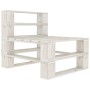 Zentrales Gartensofa aus Holzpaletten mit cremefarbenen Kissen von vidaXL, Outdoor-Sofas - Ref: Foro24-3052446, Preis: 87,28 ...