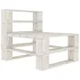 Zentrales Gartensofa aus Holzpaletten mit cremefarbenen Kissen von vidaXL, Outdoor-Sofas - Ref: Foro24-3052446, Preis: 85,09 ...
