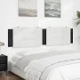 White black synthetic leather padded bed headboard 200 cm by vidaXL, Headboards and footboards - Ref: Foro24-374888, Price: 5...