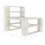Zentrales Gartensofa aus Holzpaletten mit cremefarbenen Kissen von vidaXL, Outdoor-Sofas - Ref: Foro24-3052446, Preis: 85,09 ...