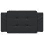 Cabecero de cama acolchado cuero sintético negro 100 cm