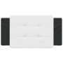 Cabecero de cama acolchado cuero sintético blanco negro 100 cm