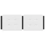 Black white synthetic leather padded bed headboard 120 cm by vidaXL, Headboards and footboards - Ref: Foro24-374855, Price: 3...