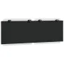 Cabecero de cama acolchado cuero sintético blanco negro 120 cm de vidaXL, Cabeceros y pies de cama - Ref: Foro24-374855, Prec...