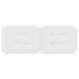 Cabecero de cama acolchado cuero sintético blanco 140 cm de vidaXL, Cabeceros y pies de cama - Ref: Foro24-374860, Precio: 45...