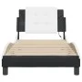 Bed frame with LED synthetic leather black white 80x200 cm by vidaXL, Beds and slatted bases - Ref: Foro24-3214073, Price: 11...