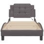 Bed frame with LED lights gray synthetic leather 90x190 cm by vidaXL, Beds and slatted bases - Ref: Foro24-3214078, Price: 14...