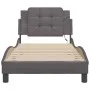 Bed frame with LED lights gray synthetic leather 100x200 cm by vidaXL, Beds and slatted bases - Ref: Foro24-3214092, Price: 1...