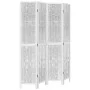 4-teilige Trennwand aus weißem Paulownia-Massivholz von vidaXL, Raumteiler - Ref: Foro24-358675, Preis: 115,10 €, Rabatt: %