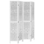 4-teilige Trennwand aus weißem Paulownia-Massivholz von vidaXL, Raumteiler - Ref: Foro24-358675, Preis: 117,15 €, Rabatt: %