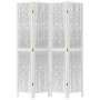 4-teilige Trennwand aus weißem Paulownia-Massivholz von vidaXL, Raumteiler - Ref: Foro24-358675, Preis: 117,08 €, Rabatt: %