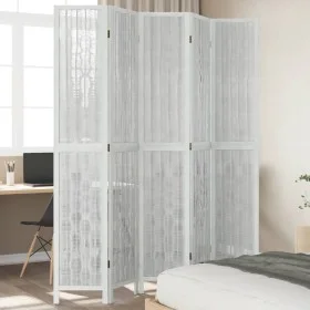 White Paulownia solid wood 5-panel dividing screen by vidaXL, Room dividers - Ref: Foro24-358680, Price: 140,23 €, Discount: %